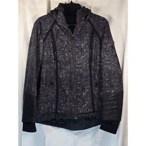 Guess Black Winter Coat Jacket Women's Size Large Full Zip‎ Beautiful